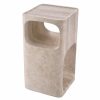 Adler Travertine Side Table Furniture