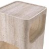 Adler Travertine Side Table Furniture