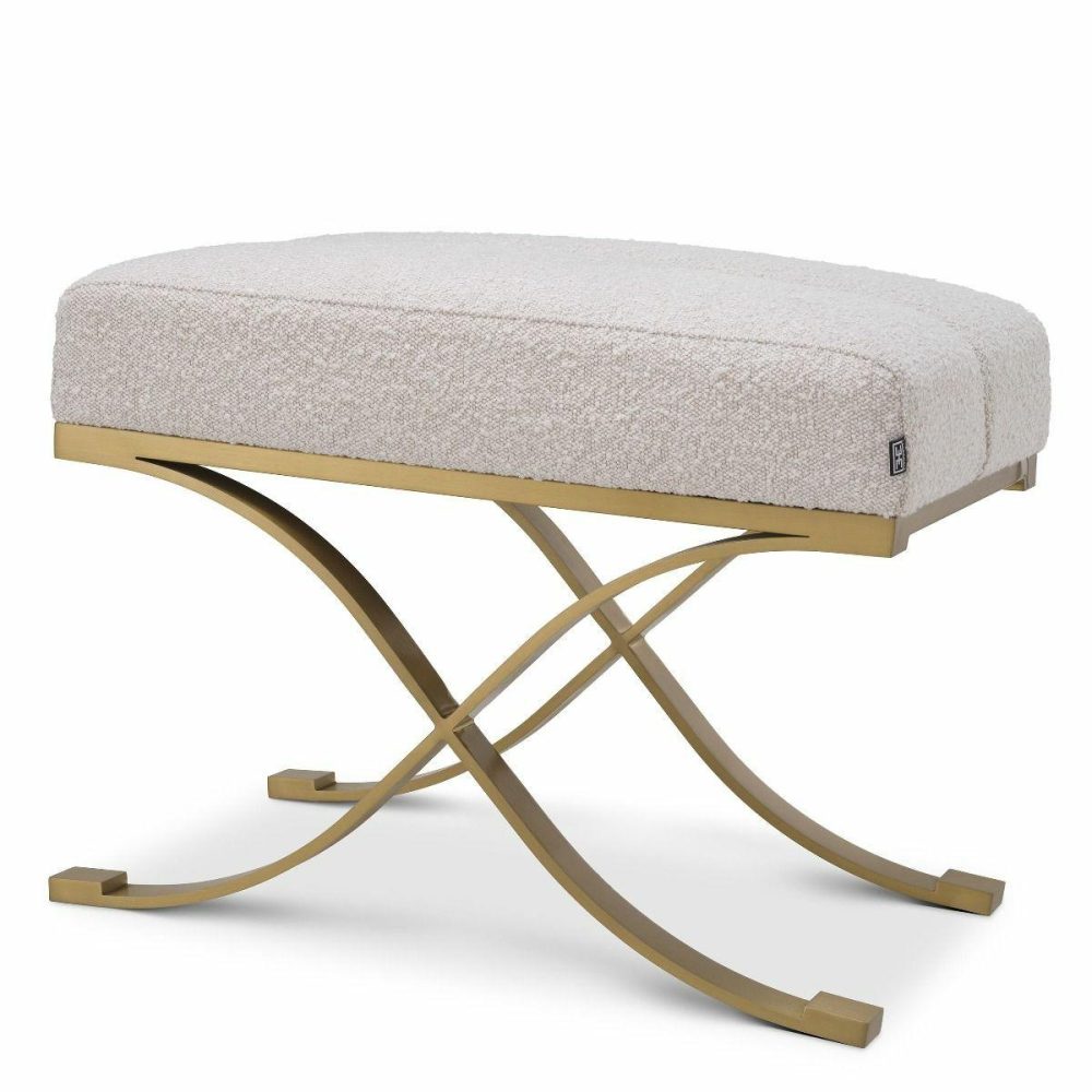 Adonia Boucle Cream Stool Furniture