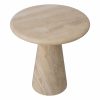 Adriana Small Travertine Side Table Furniture