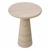 Adriana Travertine Large Side Table Furniture