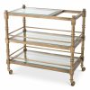 Alexia Vintage Brass Bar Cart Bar Carts