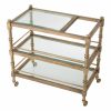 Alexia Vintage Brass Bar Cart Bar Carts