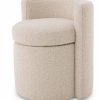 Arcadia Boucle Cream Stool Furniture