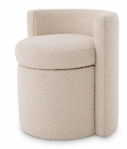 Arcadia Boucle Cream Stool Furniture