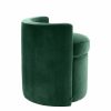 Arcadia Roche Dark Green Velvet Stool Furniture