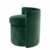 Arcadia Roche Dark Green Velvet Stool Furniture