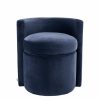 Arcadia Savona Midnight Blue Velvet Stool Furniture