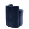 Arcadia Savona Midnight Blue Velvet Stool Furniture