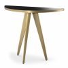 Aston Brushed Brass & Black Glass Console Table Console Tables