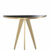 Aston Brushed Brass & Black Glass Console Table Console Tables