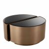 Astra Brushed Copper & Black Glass Side Table – Set Of 2 Furniture