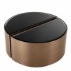 Astra Brushed Copper & Black Glass Side Table – Set Of 2 Furniture