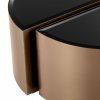 Astra Brushed Copper & Black Glass Side Table – Set Of 2 Furniture