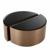 Astra Brushed Copper & Black Glass Side Table – Set Of 2 Furniture