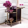 Bellini Brushed Brass Bar Cart Bar Carts