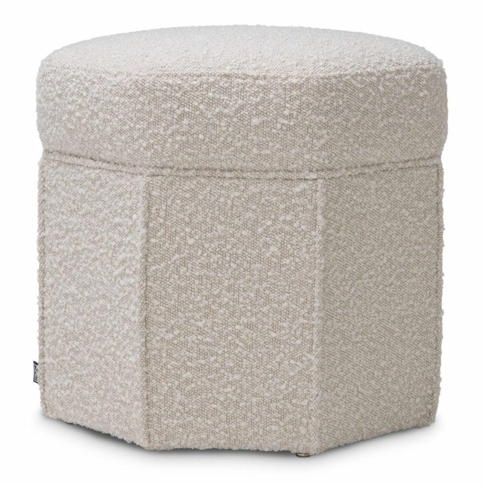 Bombay Boucle Cream Stool Furniture