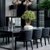 Borghese Charcoal Oak Veneer Dining Table Dining Tables