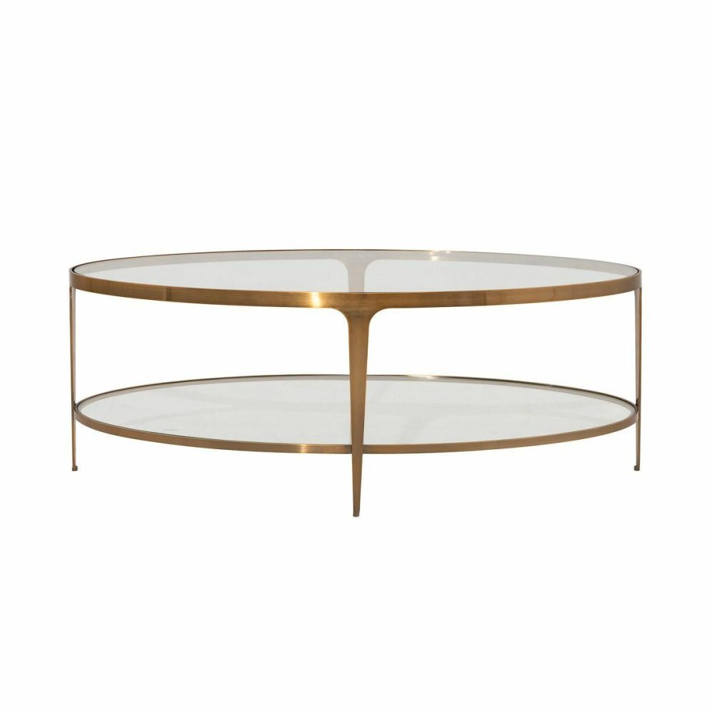 Brando Antique Brass Coffee Table Coffee Tables