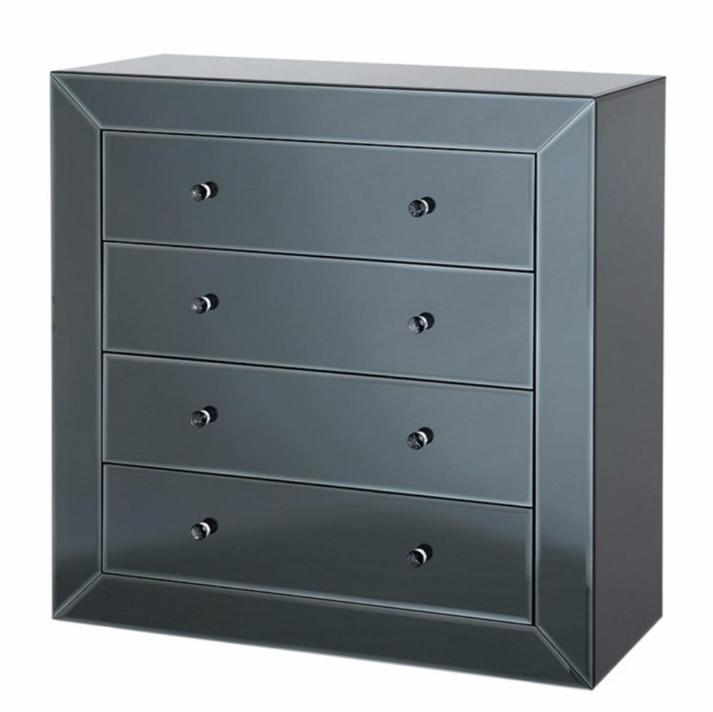 Brera 4-Drawer Black Chest Casegoods