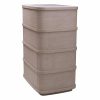 Cabana Washed Oak & Bianco Lilac Marble Chest Casegoods