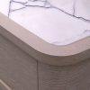 Cabana Washed Oak & Bianco Lilac Marble Chest Casegoods