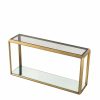 Callum Brass Console Table Console Tables