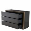 Camelot Brown Oak & Brushed Brass Dresser Casegoods