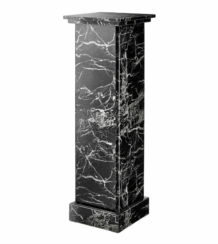 Caselli Black Faux Marble Column Display Columns