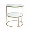 Circles Brushed Brass Side Table Furniture