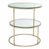 Circles Brushed Brass Side Table Furniture