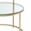 Circles Brushed Brass Side Table Furniture