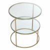 Circles Brushed Brass Side Table Furniture