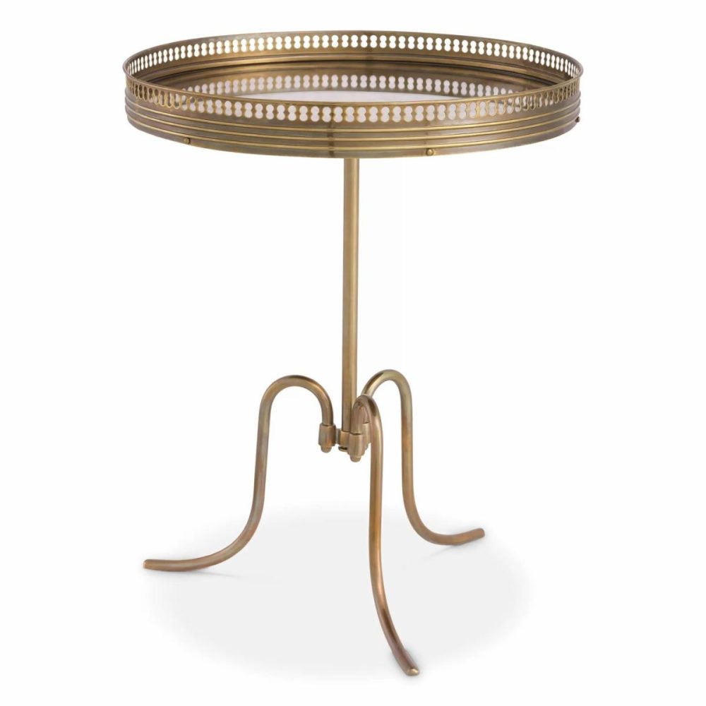 Classico Vintage Brass Side Table Furniture