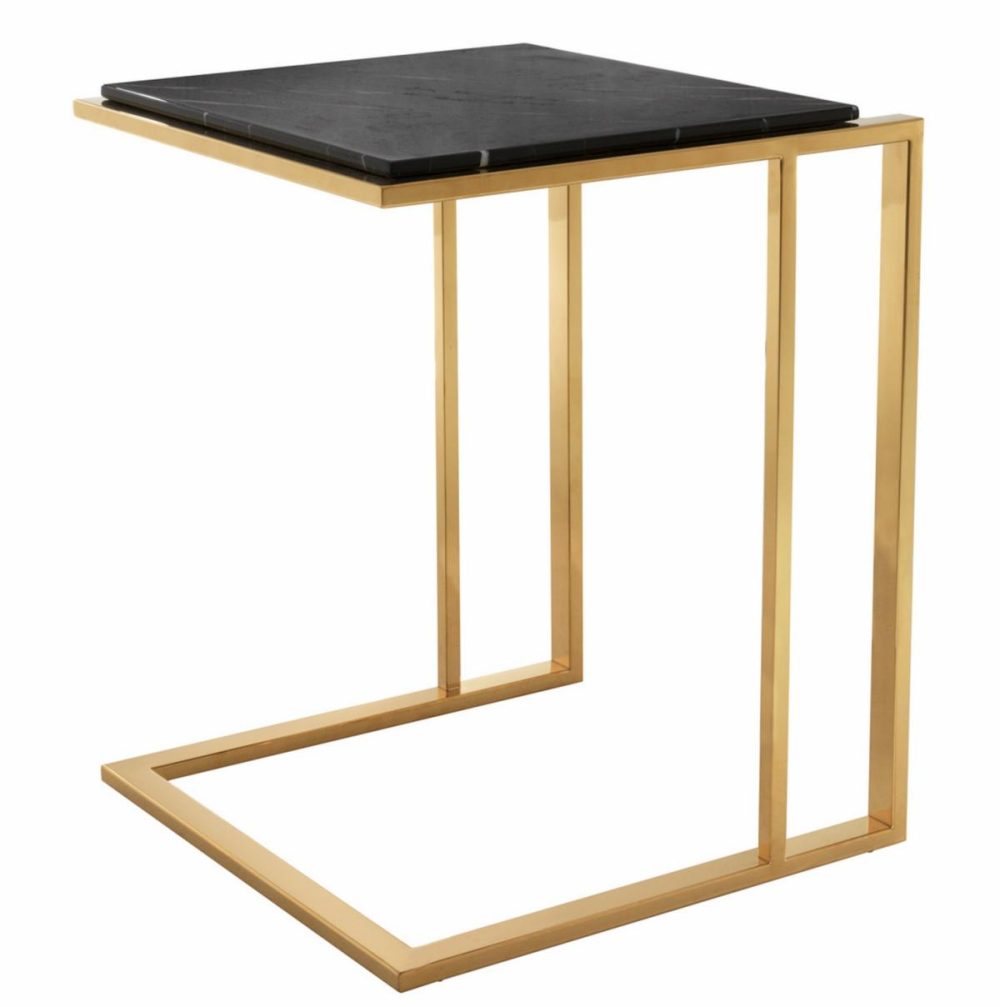 Cocktail Gold & Black Side Table Furniture