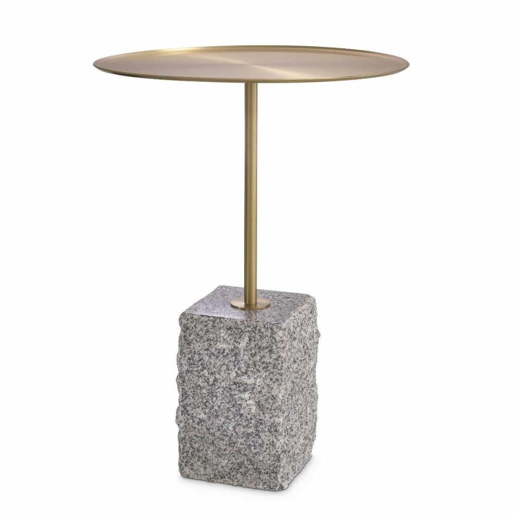 Cole Grey Marble Side Table Furniture