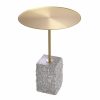 Cole Grey Marble Side Table Furniture