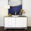 Crawford Grey Cerused Oak & White Lacquer Chest Casegoods