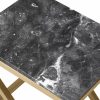 Criss Cross Grey Marble Side Table Furniture