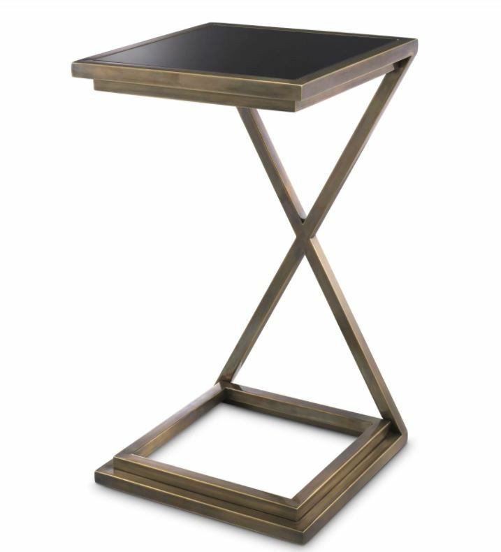 Cross Antique Brass Side Table Furniture