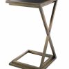 Cross Antique Brass Side Table Furniture