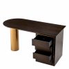 Del Rio Mocha Oak & Brushed Brass Desk Desks