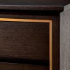 Del Rio Mocha Oak & Brushed Brass Desk Desks