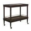 Dublin Espresso Oak Bar Cart Bar Carts