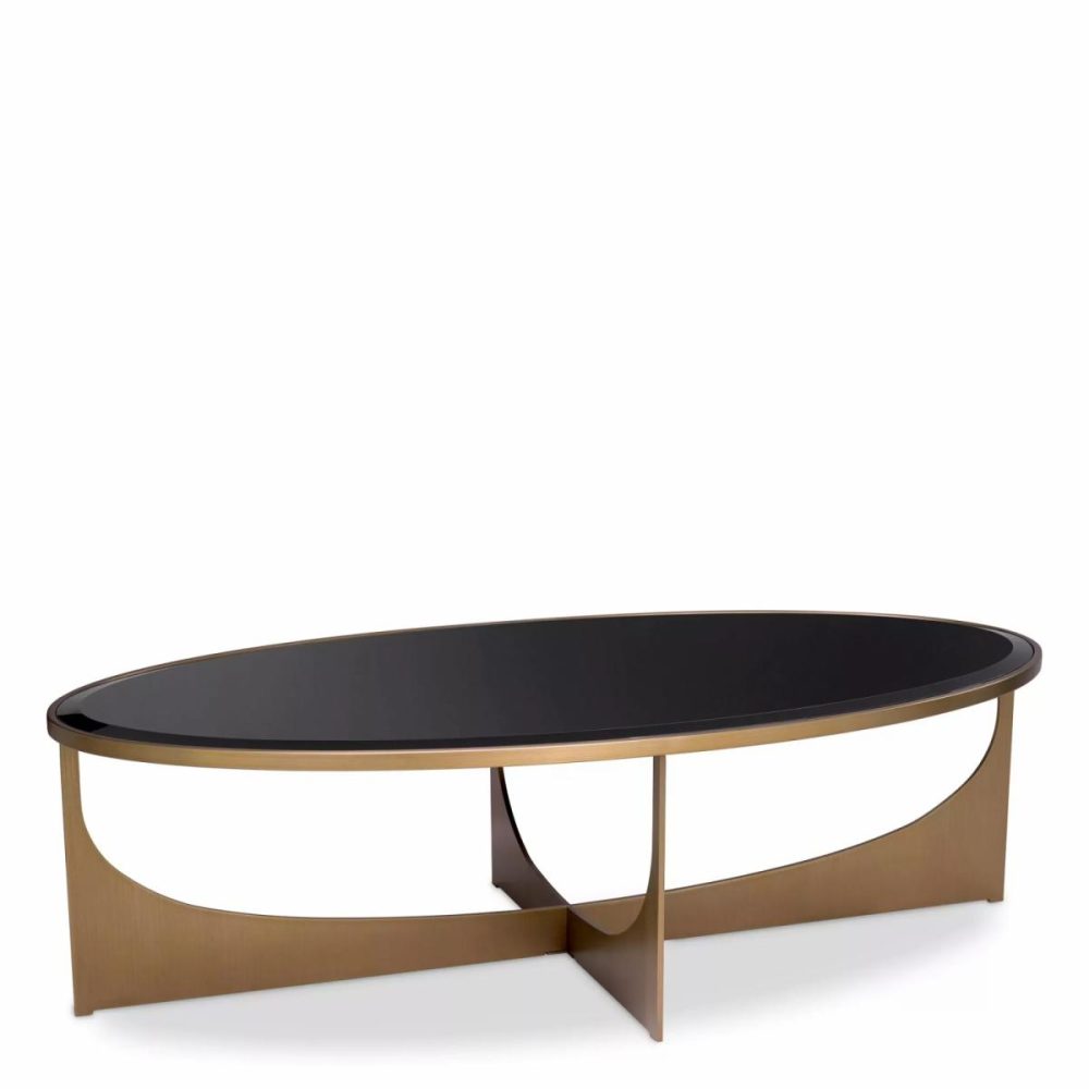 Elegance Brushed Brass Coffee Table Coffee Tables