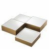 Esposito Brushed Brass Coffee Table – Set Of 4 Coffee Tables