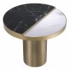 Excelsior Brushed Brass & Ceramic Side Table Furniture