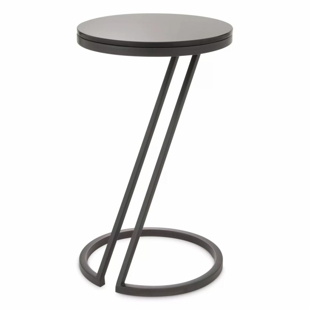 Falcone Gunmetal Side Table Furniture