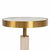 Fenway Cerused Oak & Antique Brass Side Table Furniture