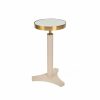 Fenway Cerused Oak & Antique Brass Side Table Furniture